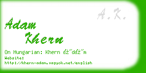 adam khern business card